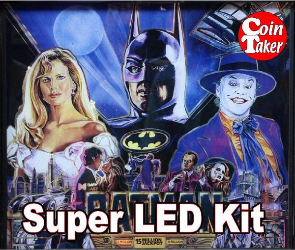 BATMAN 1991 DATA EAST Super LED kit by CoinTaker | CoinTaker, distributor  of pinball machines ,toppers, and parts.