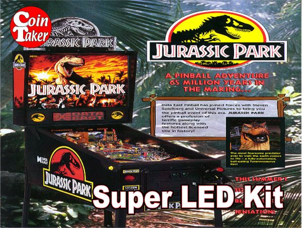 JURASSIC PARK Data East 1993 LED Kit w Super LEDs