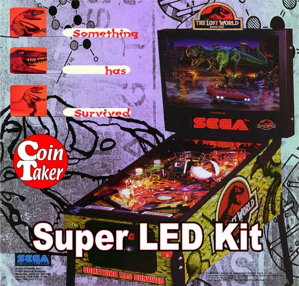 2. LOST WORLD JURASSIC PARK Sega LED Kit w Super LEDs
