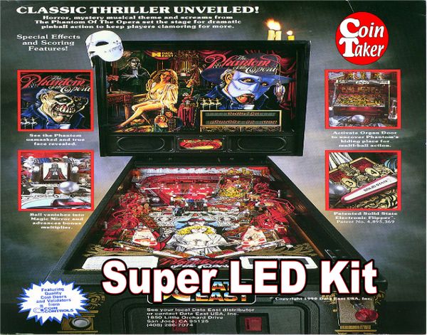 High Quality Phantom of the Opera Extras Kit Pinball LEDs