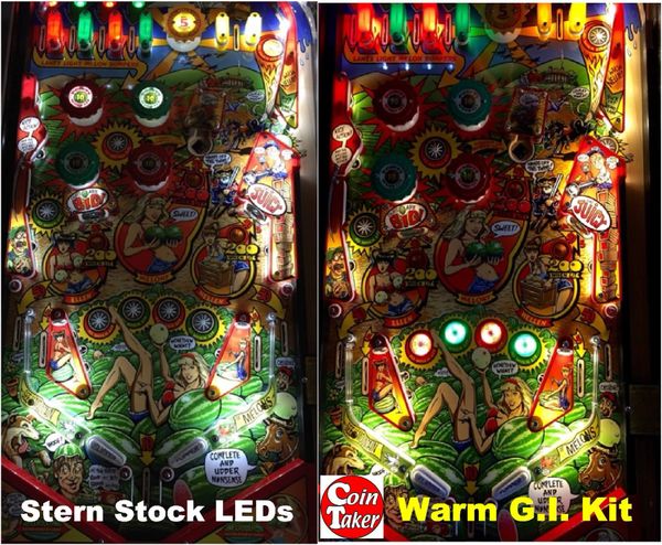 WHOA NELLIE BJM PLAYFIELD GI UPGRADE LED Kit w Frosted LEDs