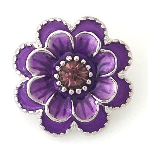 PURPLE SNAPS: Enamel Flower, Gemstone center | Whatsnappenin Jewelry ...