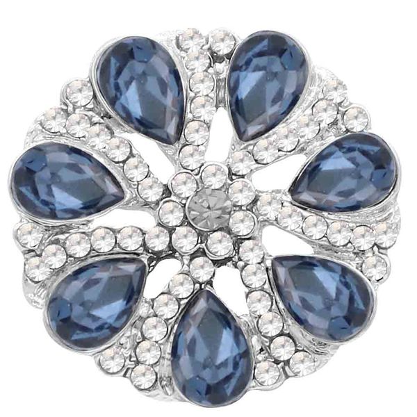 BLUE SNAP: 7866056 Sapphire Blue & Clear Rhinestone Accents ...