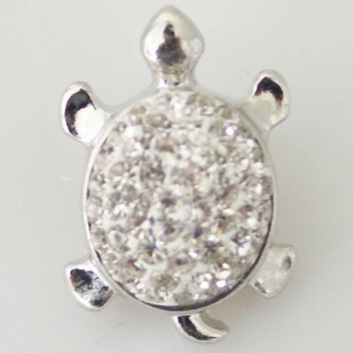 CLEAR SNAPS: 4245043 3-D Turtle with Clear Sparkle Rhinestones, Silver ...