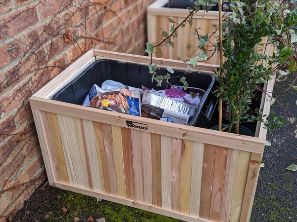 Bin Garden 100L Flower Planters HIDE kerbside Recycling Boxes Food waste bins 