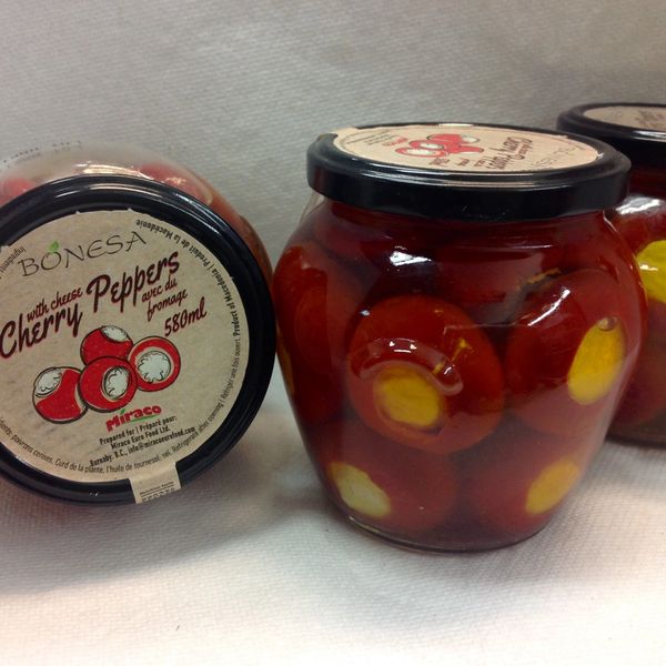 BOS_Bonesa Cherry Peppers with Cheese 580ml(No Shipping, Pick-Up Only)