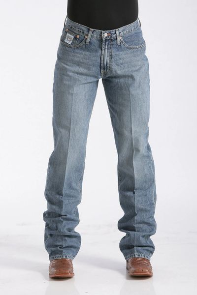 Mens Relaxed Fit White Label Jeans - Medium Stonewash