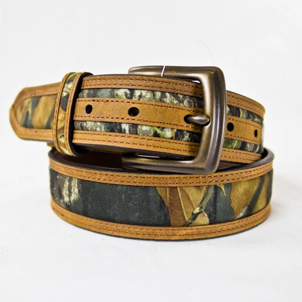 BROWN W/MOSSY OAK INLAY BELT