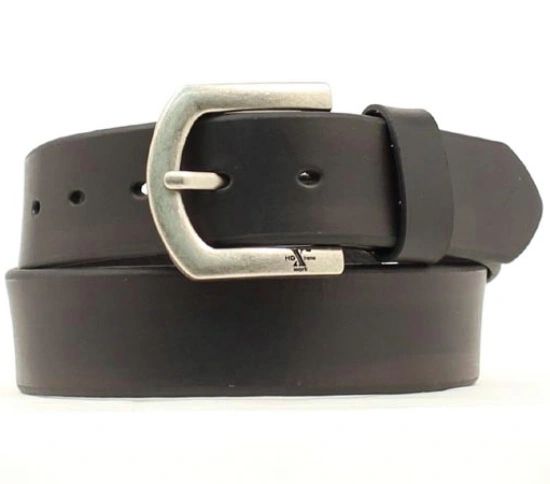 Men's Standard Belt in Black Cow with No Edge Stitching