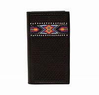 Black Beaded Rodeo Wallet/Checkbook Cover