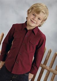Boys Roper Long Sleeve Solid Rust