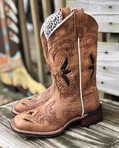 Ladies Laredo "Spellbound" Boot Tan With Snake Print Inlay