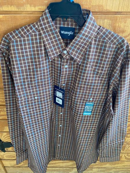Men's L/S Wrangler Plaid Shirt