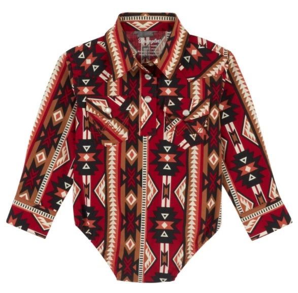 Wrangler® Baby Boy Long Sleeve Bodysuit - Multi
