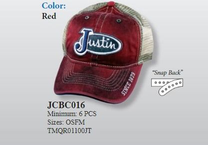 Justin red snap back