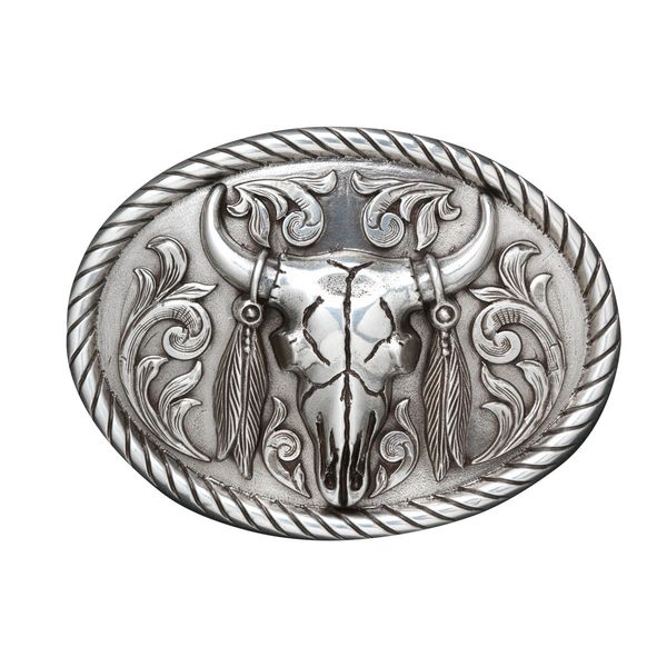 OVAL STEER HEAD WITH FEATHERS