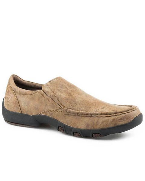 Roper Men's Faux Leather Brown Tumbled Shoes