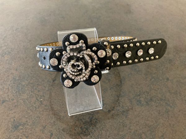 Nocona Girls Black Rose Belt