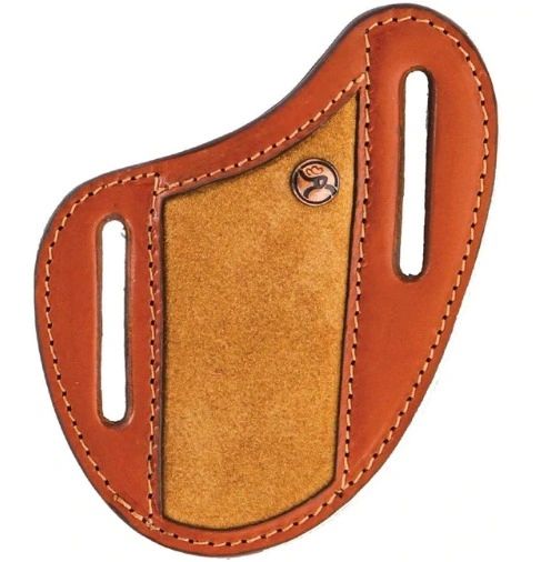 "ROUGHY CLASSIC ROUGHOUT" PANCAKE KNIFE SHEATH TAN/BROWN