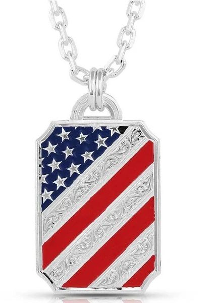 Stars and Stripes Patriotic Necklace