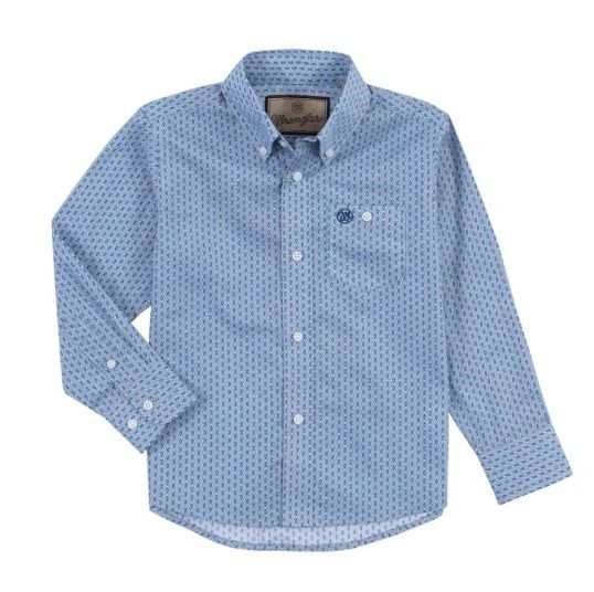 Boys Classic Long Sleeve Shirt - Blue