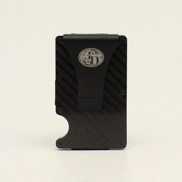 3D MENS SMART WALLET GUN METAL BLACK