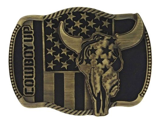 Cowboy Up Strength in Heritage Attitude Buckle By Montana