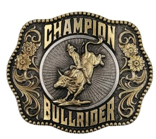 Montana Silvermiths Men's Champion Bull Rider Filigree Framed Belt Buckle
