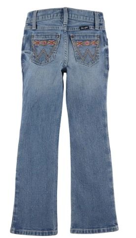 Wrangler Girls Bootcut Jeans - Light wash with Embroidered pocket