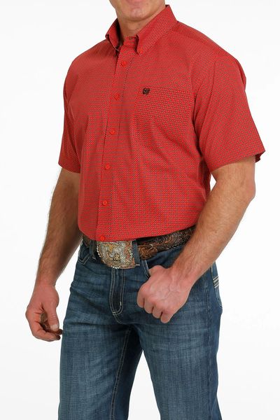 CINCH MENS RED S/S