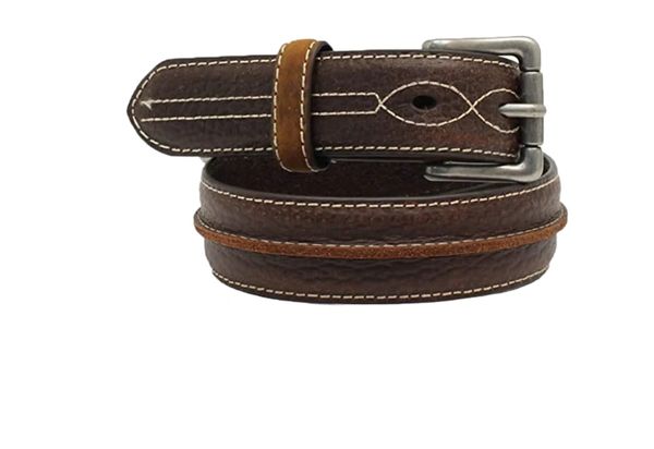 3D Belts® Children's Dark Brown Raised Center Leather Belt