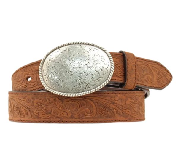 M&F EMBLEM BELT WITH OVAL BUCKLE