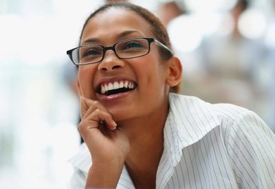 Black woman smiling