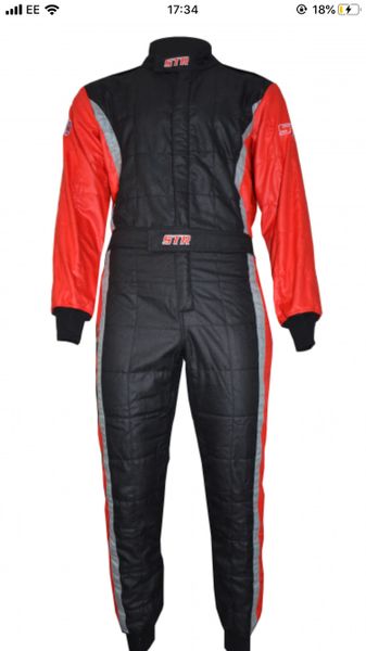 STR Club Race Suit Triple Layer FIA Approved 8856-2000 Blue/Light Blue/Grey