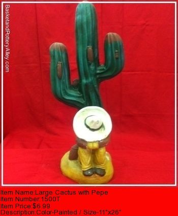 Large Cactus with Pepe - #1500T