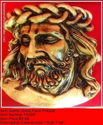 Jesus Face Plaque - #1505R