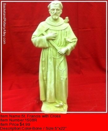 St Francis wiht Cross - #1508R