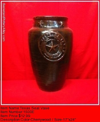 Texas Seal Vase - #1500E