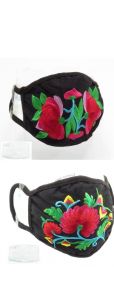 FLORAL EMBROIDERED FACE MASK