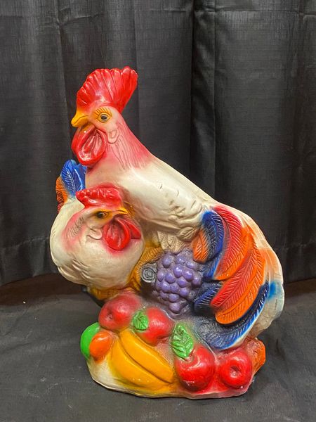 Hen And Rooster Statue