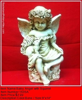 Baby Angel with squirrel - #1505A