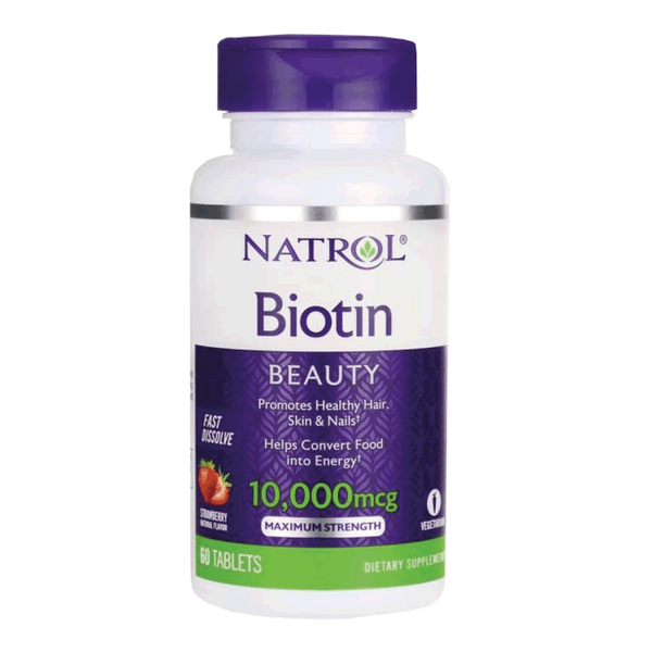 Biotina Natrol 10000 Mcg Fast Dissolve Rápida Absorción 60 Tabletas 1845