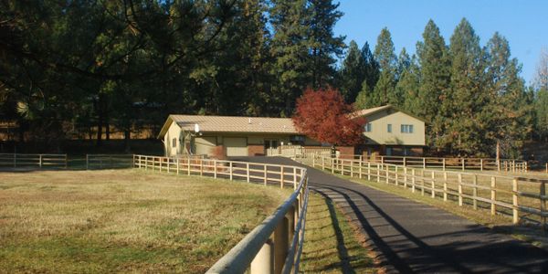 Three rail horse fence.