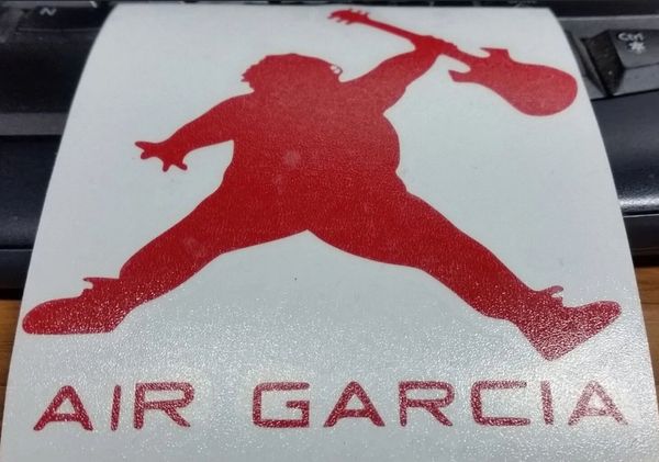 Air Jerry Garcia Grateful Dead style Die Cut Decal Stickers Air Jordan style vinyl 3" Rub On 2 pack