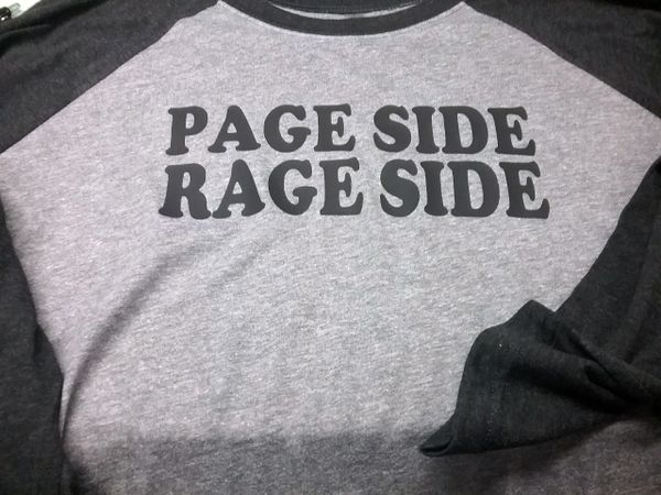 Page Side Rage Side Phish Inspired T-shirt Next Level Tour Raglan Version 2