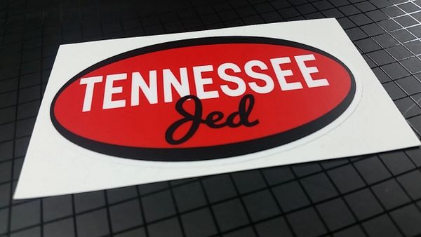 Grateful Dead inspired Tennessee Jed Parody Sticker Vinyl 4" Genny Red Eye Vintage