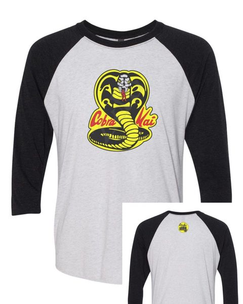 Cobra Kai dojo inspired t-shirt Baseball Raglan Karate Kid No Mercy Next Level