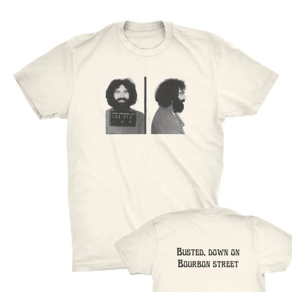 Jerry Garcia Mugshot JGB Grateful Dead inspired T-shirt