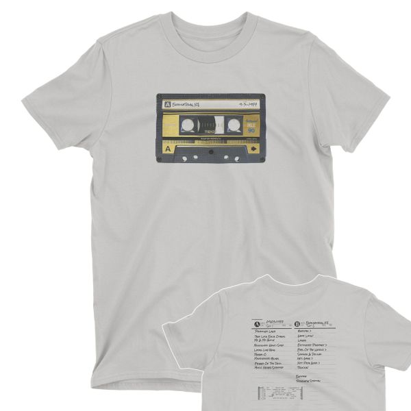ZJ Designs DeadHead Englishtown Grateful Dead Lot T-shirt Tape Setlist 1977 Cassette