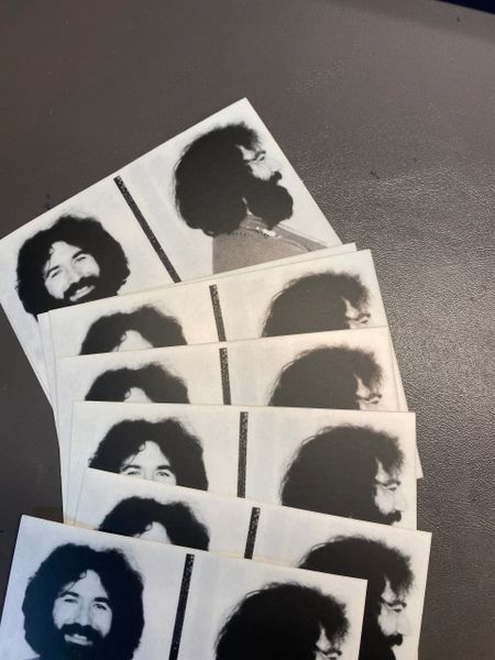 Grateful Dead inspired Jerry Garcia Mugshot Sticker Vinyl 3" decal